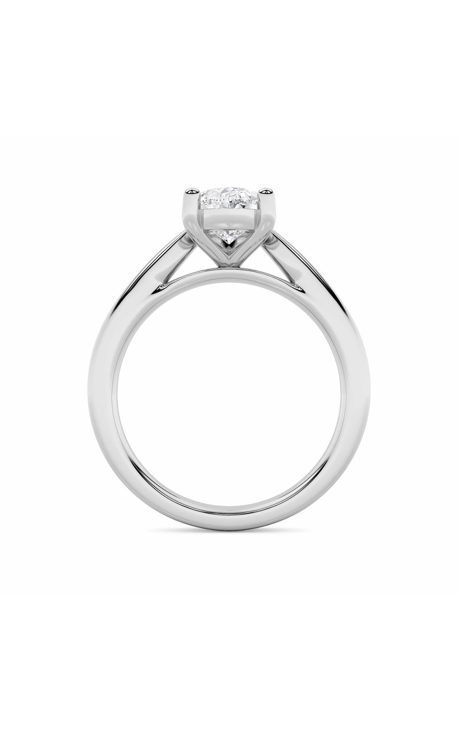 2Cttw Pear Shaped Lab Grown Diamond (F/VS) ClassicShank Solitaire Engagement Ring in 14K Gold