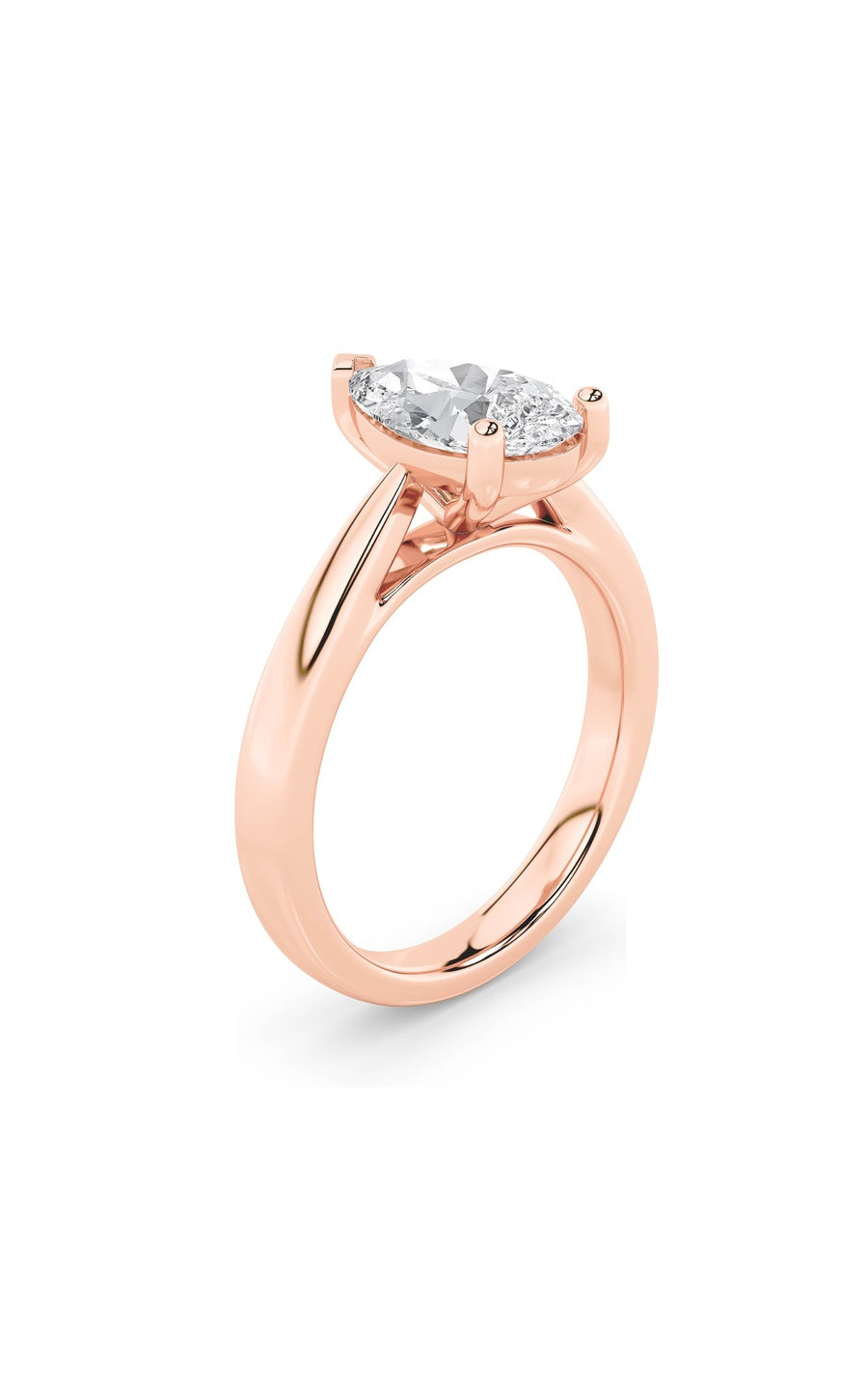 2Cttw Pear Shaped Lab Grown Diamond (F/VS) ClassicShank Solitaire Engagement Ring in 14K Gold