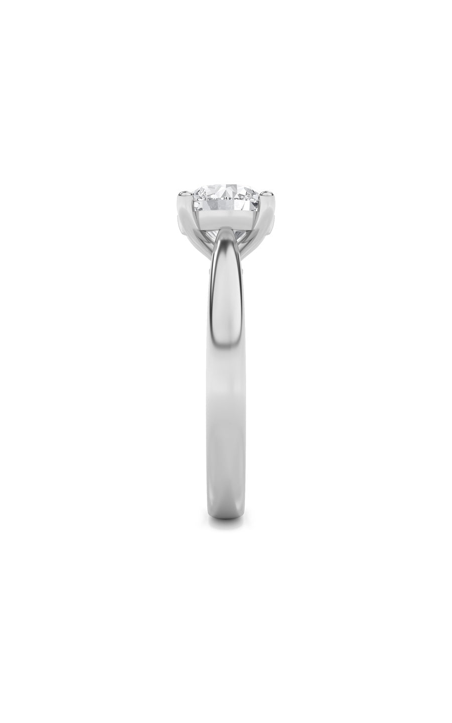 1.5Cttw Round Shaped Lab Grown Diamond (F/VS) Classic Shank Solitaire Engagement Ring in 14K Gold
