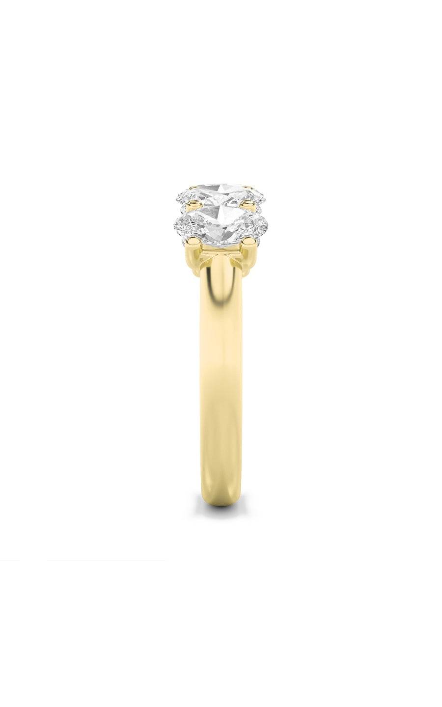 2Cttw Oval Shaped Lab Grown Diamond (F/VS) Five Stone Band Ring in 14K Gold