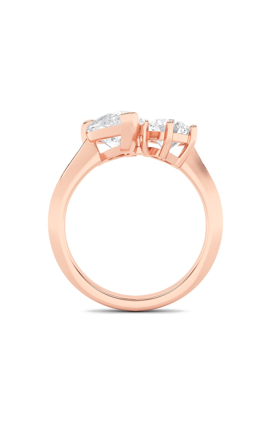 3Cttw Pear Shaped Lab Grown Diamond (F/VS) Toi etMoi Engagement Ring in 14K Gold