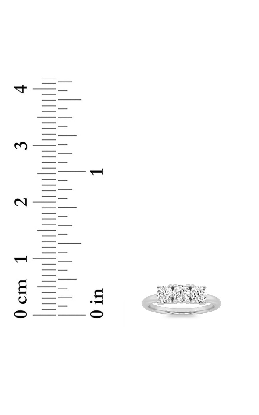 1.5Cttw Round Shaped Lab Grown Diamond (F/VS) Three Stone Band Ring in 14K Gold