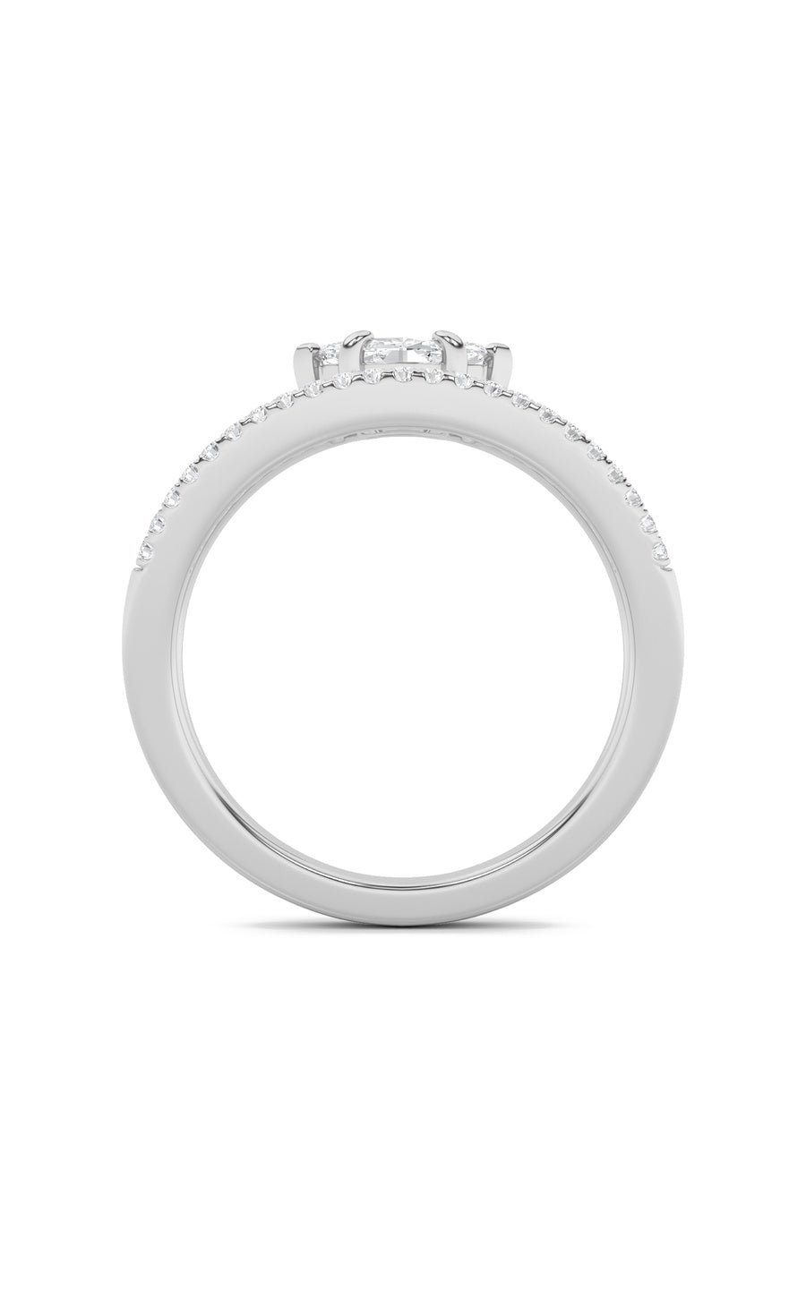 0.5Cttw Marquise Shaped Lab Grown Diamond (G/VS) Fashion Ring in 10K Gold