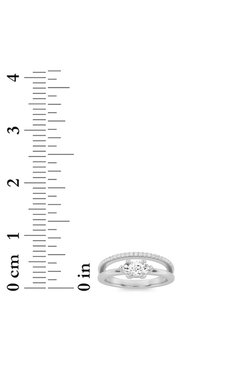 0.5CTW Marquise Shaped Lab Grown Diamond (G/VS) Fashion Ring in 10K Gold