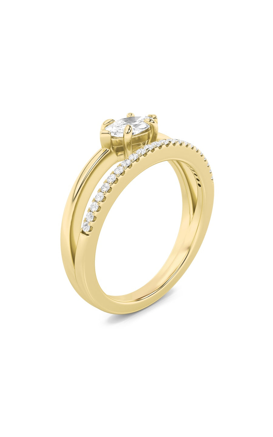 0.5Cttw Marquise Shaped Lab Grown Diamond (G/VS) Fashion Ring in 10K Gold