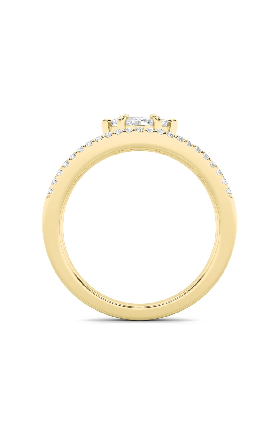 0.5Cttw Marquise Shaped Lab Grown Diamond (G/VS) Fashion Ring in 10K Gold