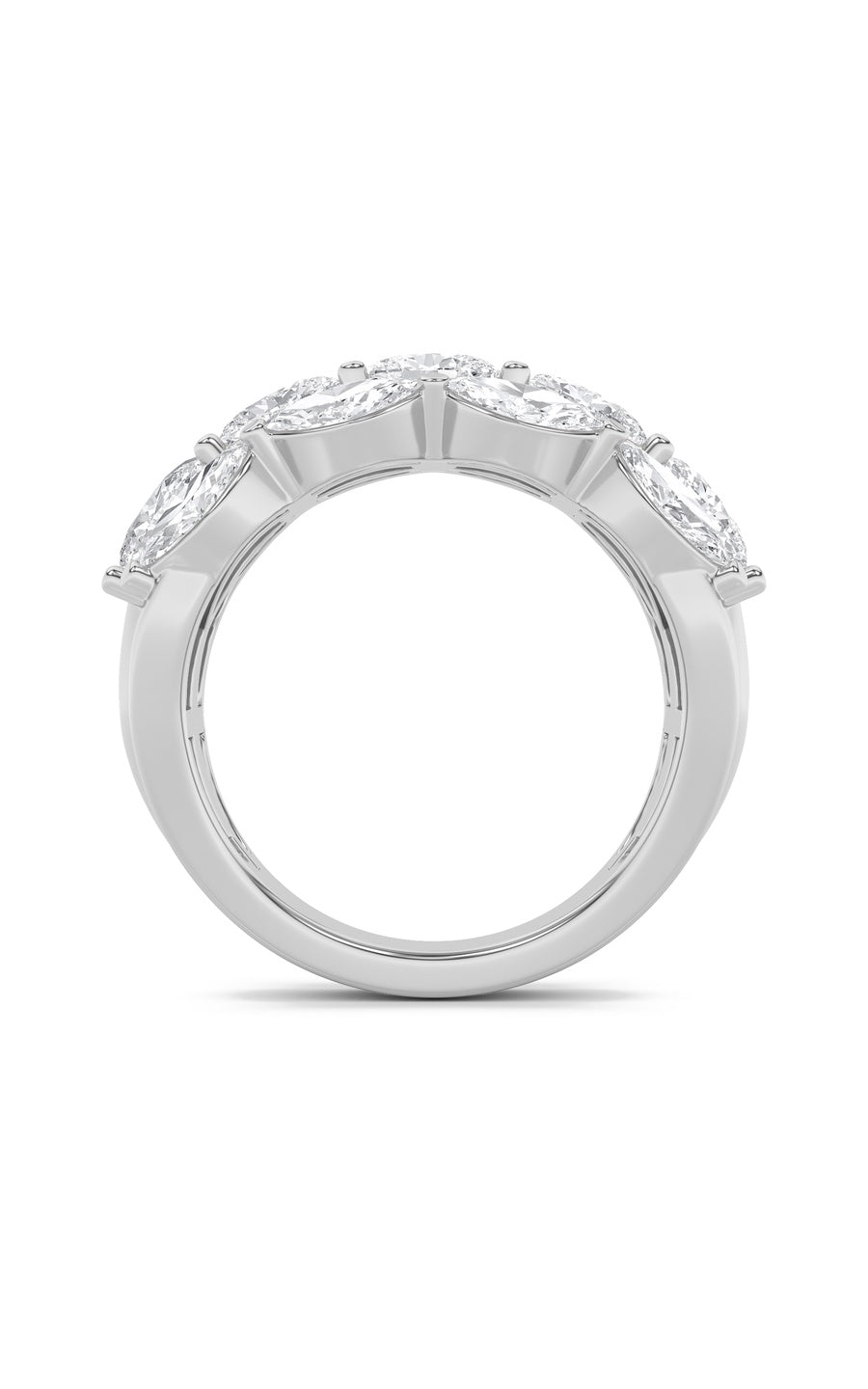 3Cttw Oval Shaped Lab Grown Diamond (F/VS) Multi Stone Band Ring in 14K Gold