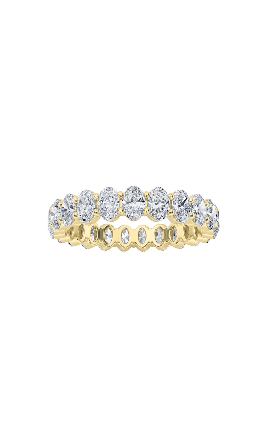 2.75Cttw Oval Shaped Lab Grown Diamond Split ProngEternity Ring in 14K Gold (F/VS)