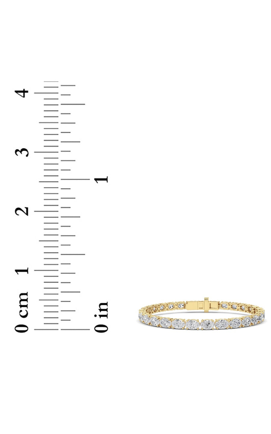 12Cttw Oval Shaped Lab Grown Diamond (F/VS) TennisBracelet in 14K Gold