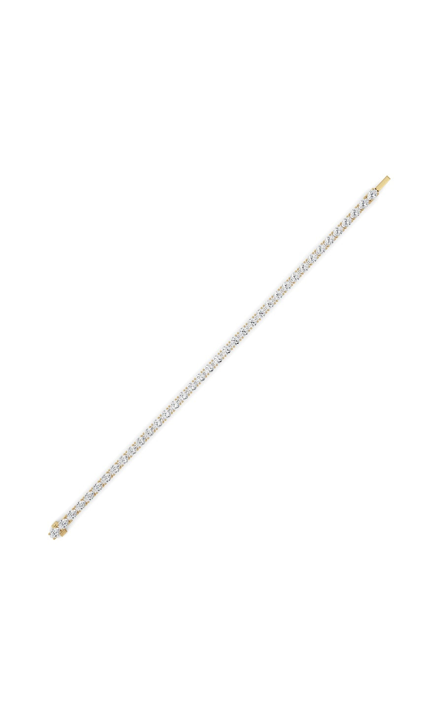 7Cttw Oval Shaped Lab Grown Diamond (F/VS) TennisBracelet in 14K Gold