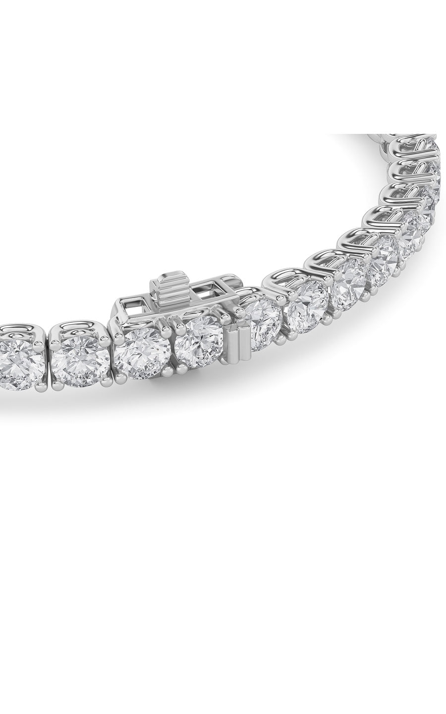 10Cttw Round Shaped Lab Grown Diamond (F/VS) Tennis Bracelet in 14K Gold