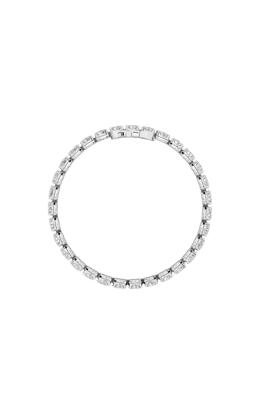 5.5Cttw Oval Shaped Lab Grown Diamond (F/VS) Tennis Bracelet in 14K Gold
