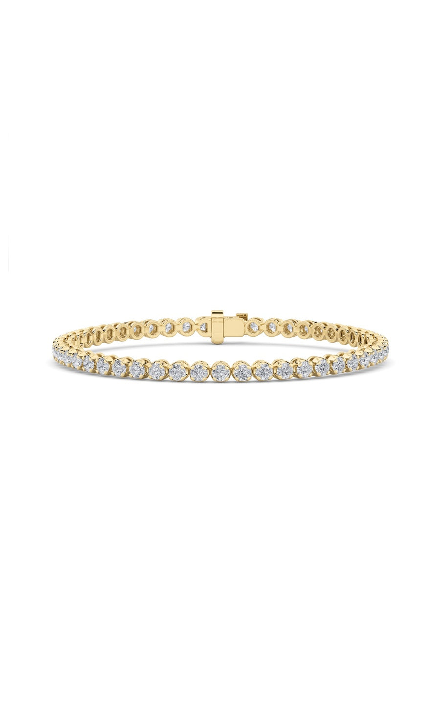 8Cttw Round Shaped Lab Grown Diamond (F/VS)  Bracelet in 14K Gold