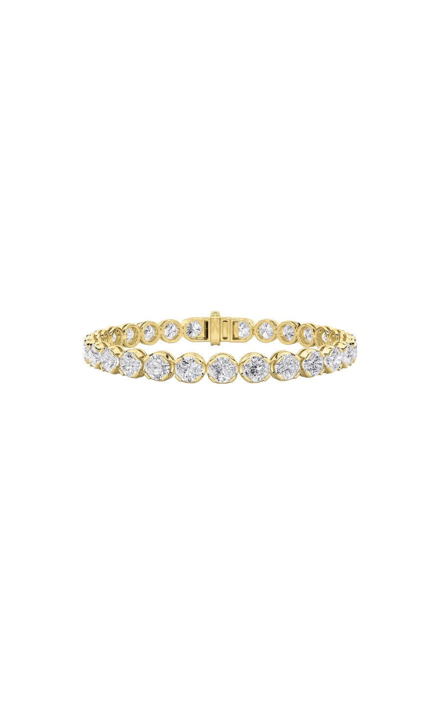 9Cttw Round Shaped Lab Grown Diamond (F/VS)  Bracelet in 14K Gold