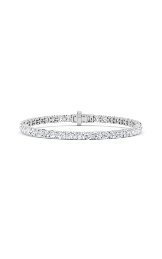 9Cttw Round Shaped Lab Grown Diamond (F/VS) TennisBracelet in 14K Gold