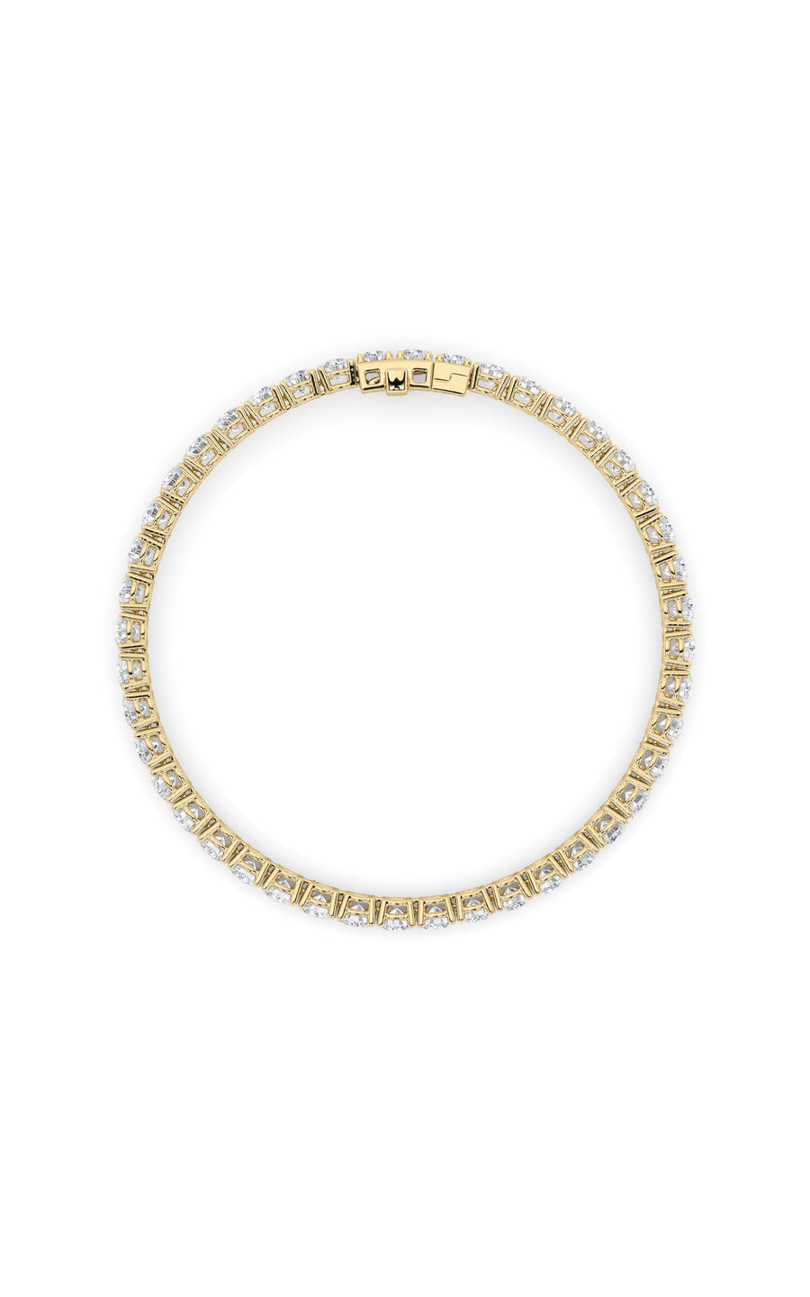 9Cttw Round Shaped Lab Grown Diamond (F/VS) TennisBracelet in 14K Gold