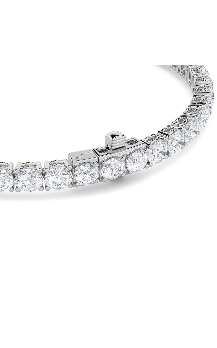 9.5Cttw Round Shaped Lab Grown Diamond (F/VS) Bracelet in 14K Gold