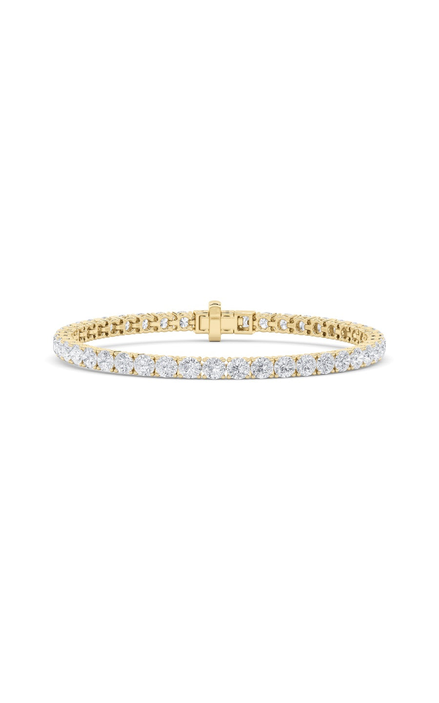 9.5Cttw Round Shaped Lab Grown Diamond (F/VS) Bracelet in 14K Gold