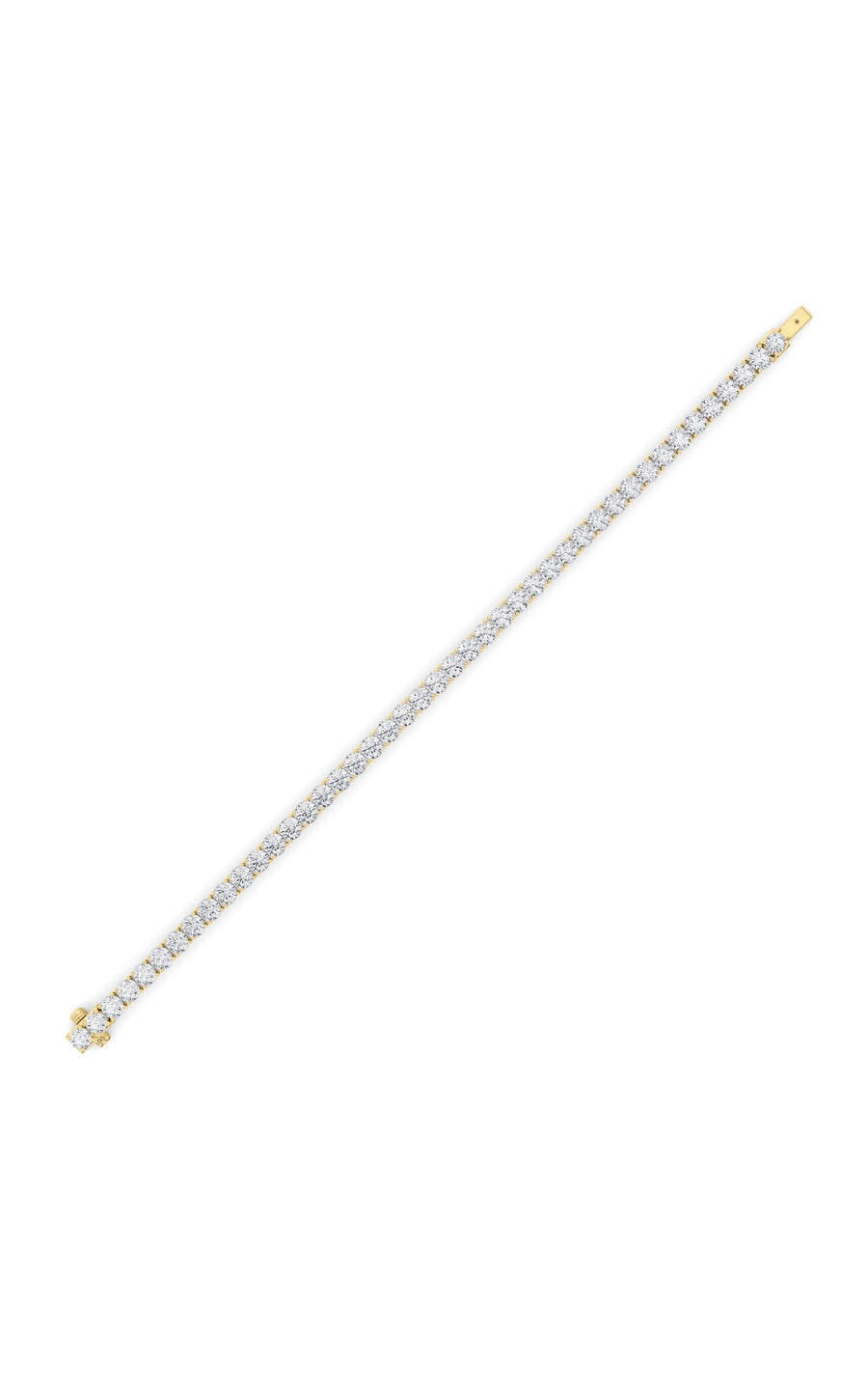 9.5Cttw Round Shaped Lab Grown Diamond (F/VS) Bracelet in 14K Gold