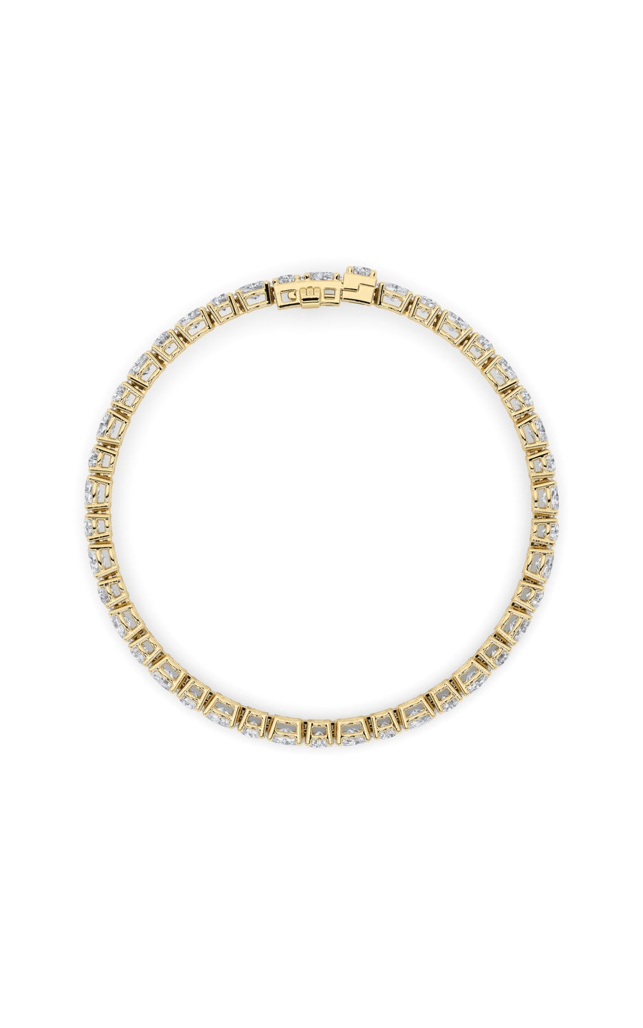 6.75Cttw Oval Shaped Lab Grown Diamond (F/VS) Bracelet in 14K Gold