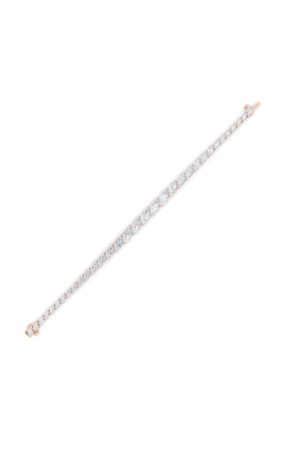 13.5Cttw Marquise Shaped Lab Grown Diamond (F/VS)Bracelet in 14K Gold