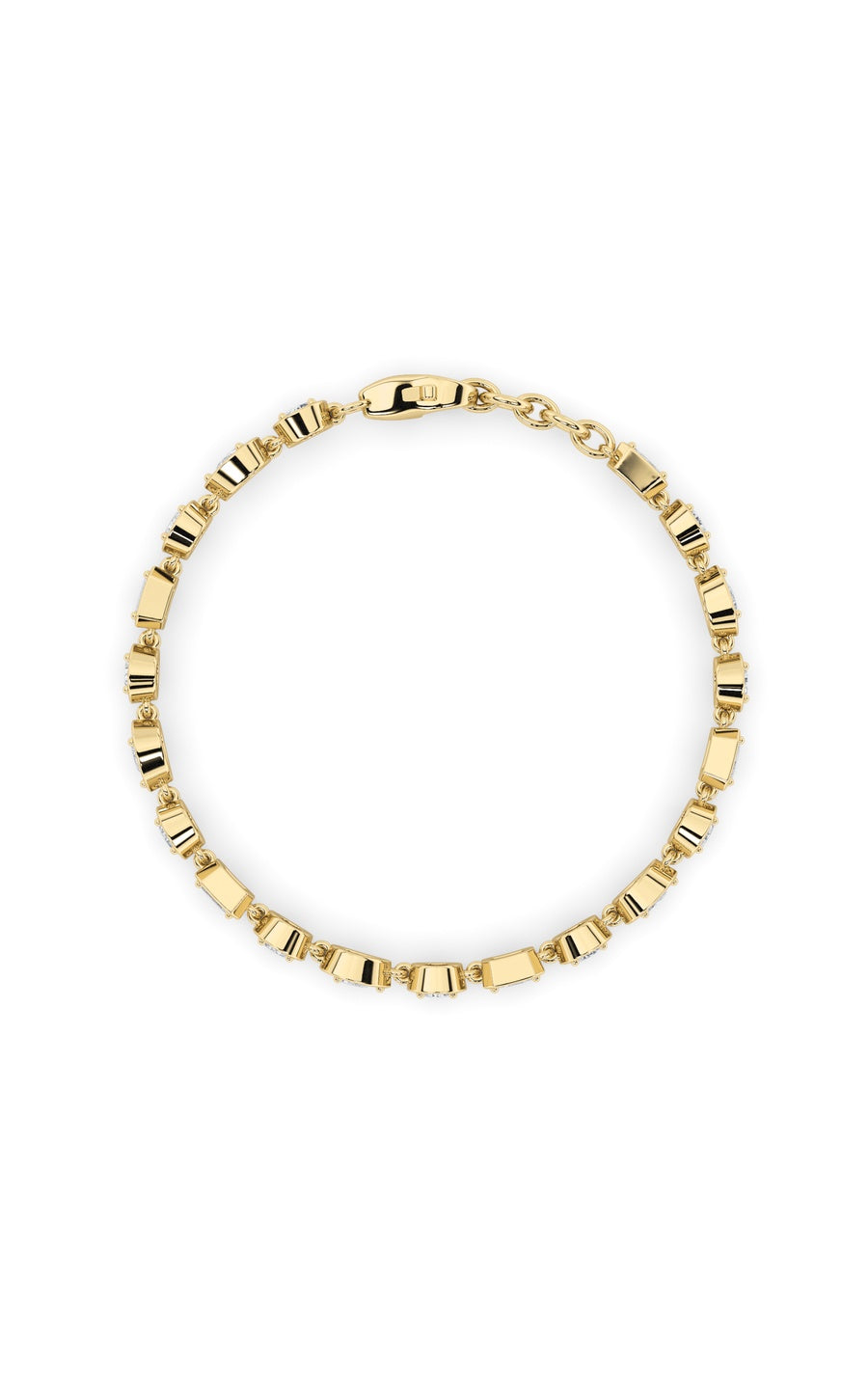 4Cttw Mix Shaped Lab Grown Diamond (G/VS) Braceletin 14K Gold
