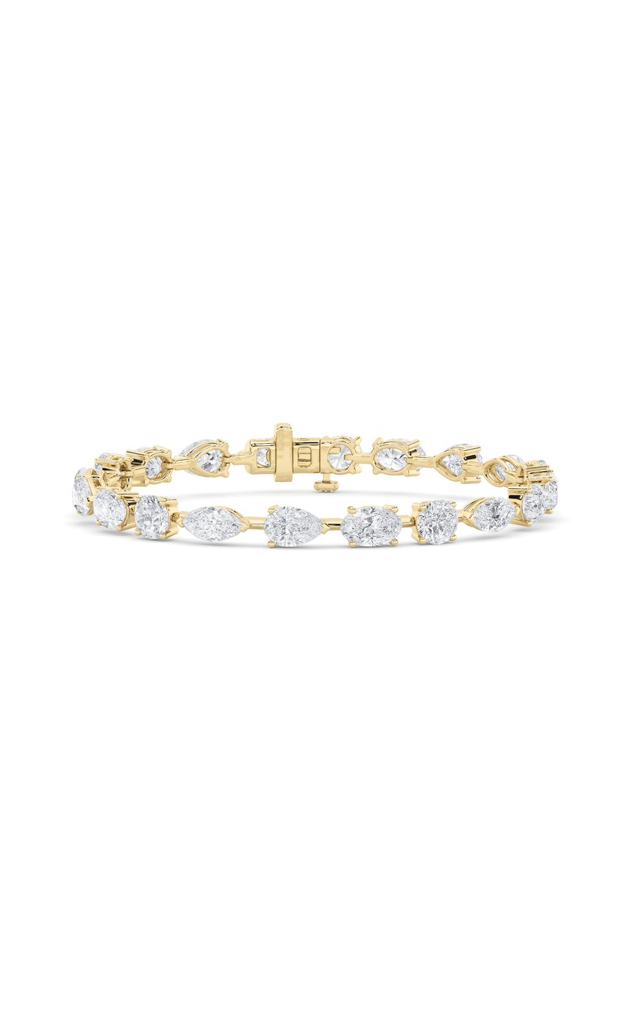 10.25Cttw Mix Shaped Lab Grown Diamond (F/VS) Bracelet in 14K Gold