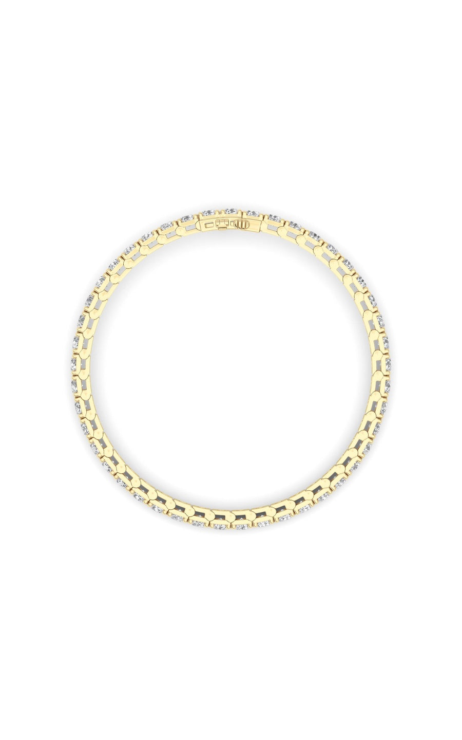 10Cttw Round Shaped Lab Grown Diamond (F/VS) Bracelet in 14K Gold