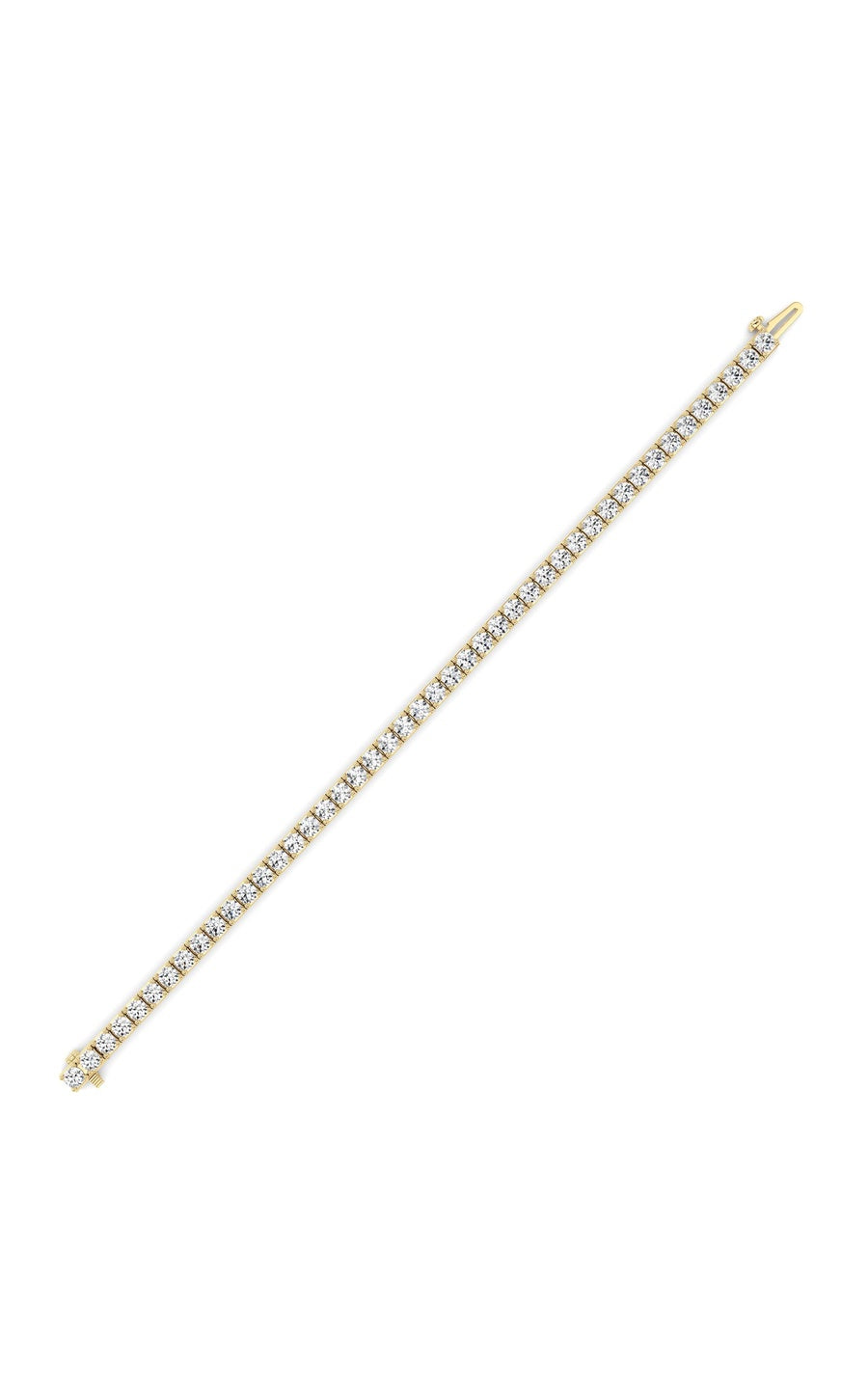 10Cttw Round Shaped Lab Grown Diamond (F/VS) Bracelet in 14K Gold