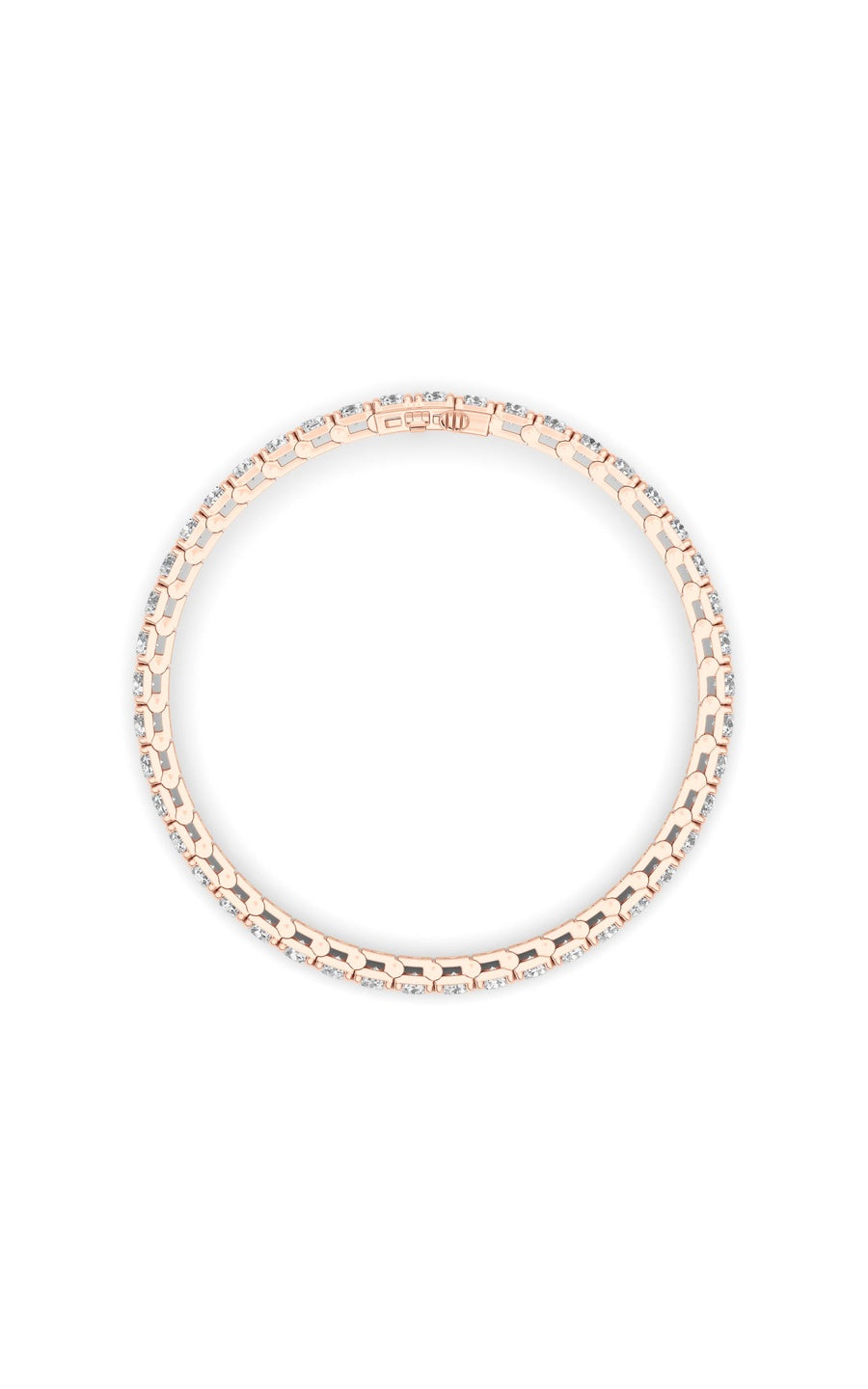 10Cttw Round Shaped Lab Grown Diamond (F/VS) Bracelet in 14K Gold