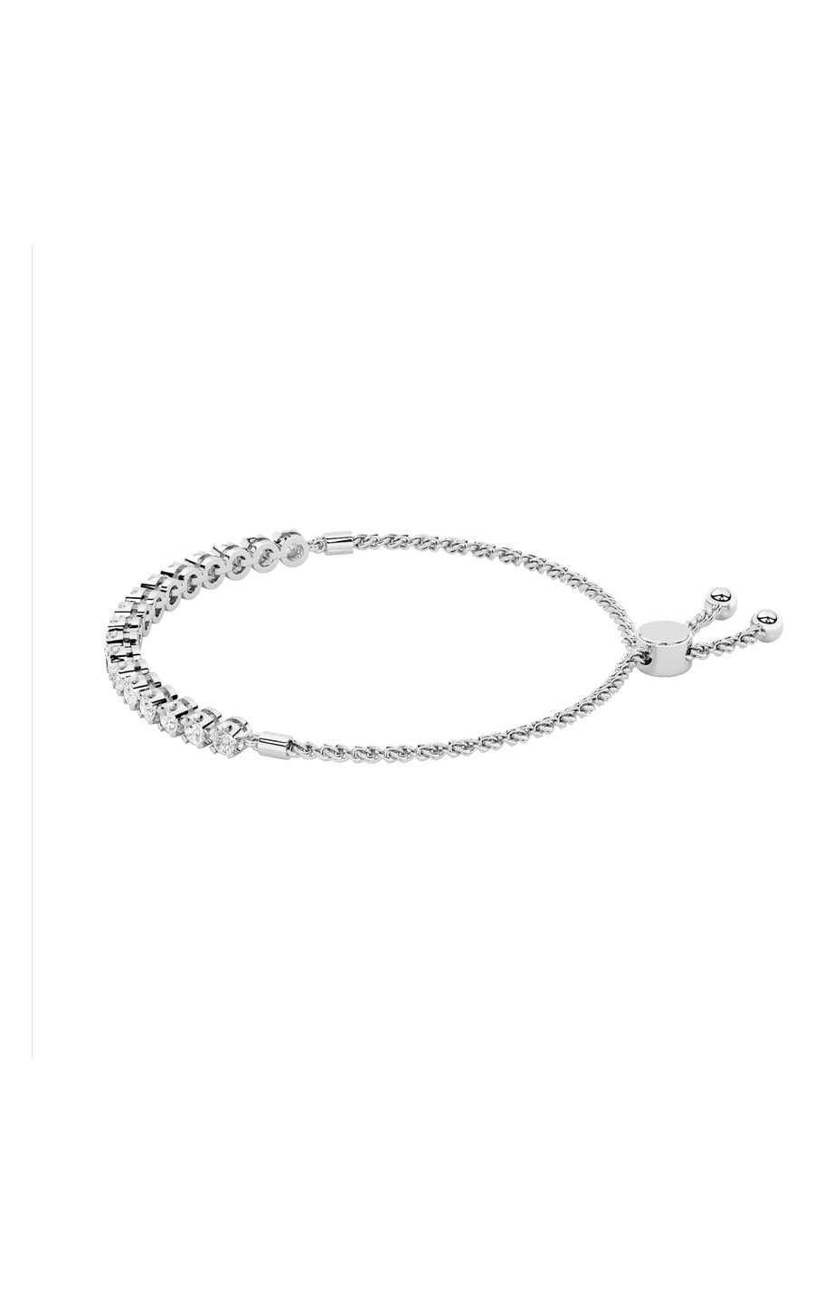 1Cttw Round Shaped Lab Grown Diamond (F/VS) Bolo Bracelet in 14K Gold