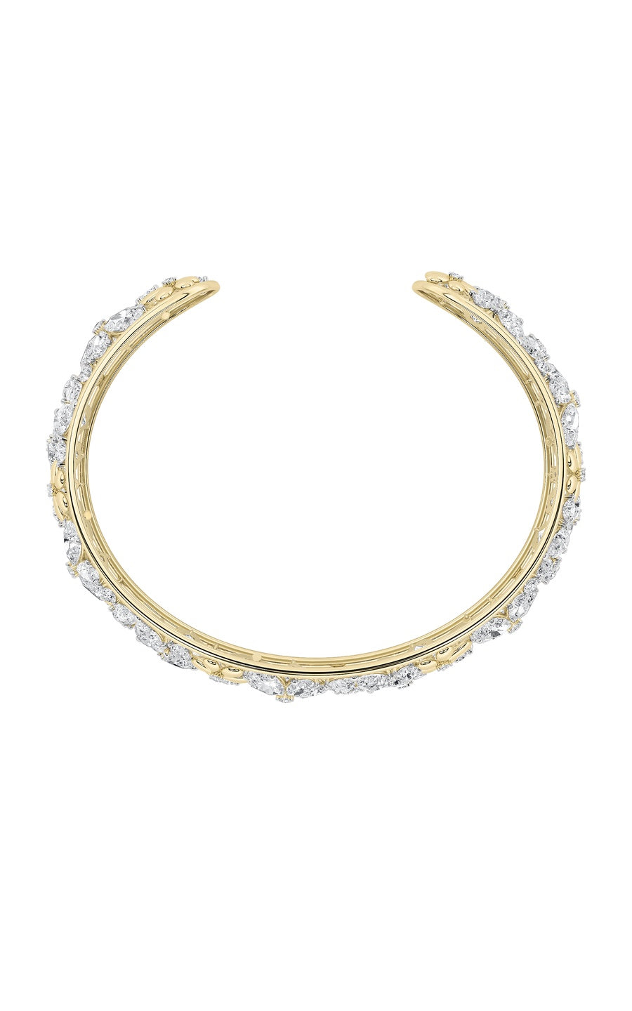 23.5Cttw Mix Shaped Lab Grown Diamond (F/VS) FancyFlower Bracelet in 14K Gold