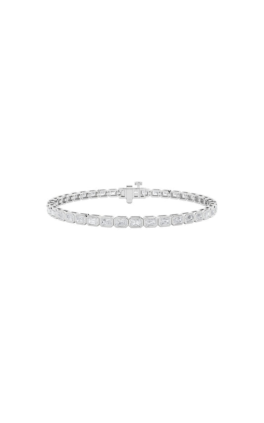 10cttw Emerald Lab Grown Diamond (F/VS ) Braceletin 14K Gold