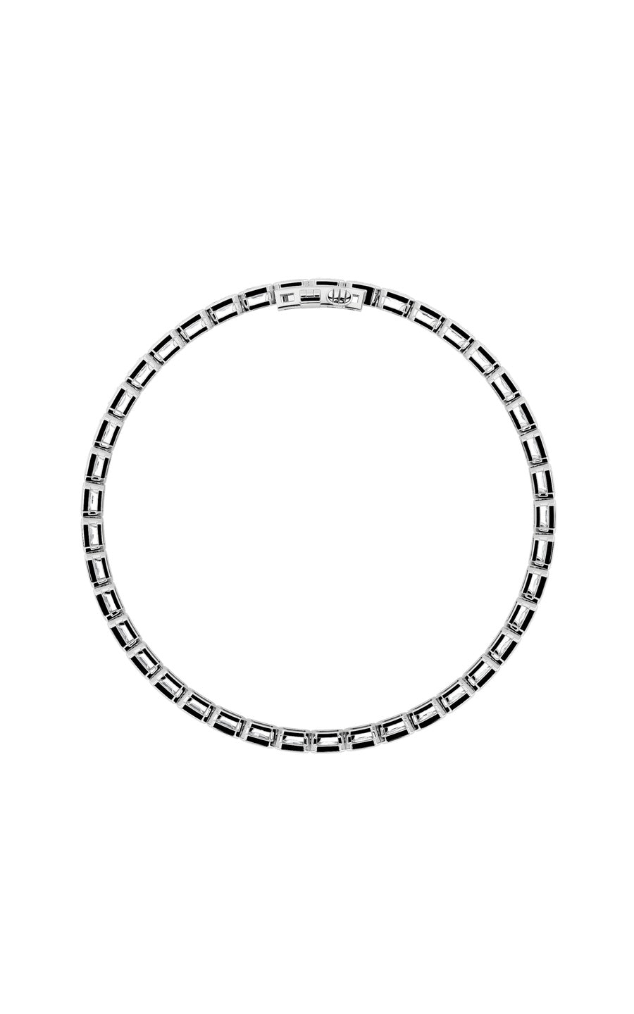 5Cttw Emerald Shaped Lab Grown Diamond (F/VS) EastWest Bezel Set Bracelet in 14K Gold