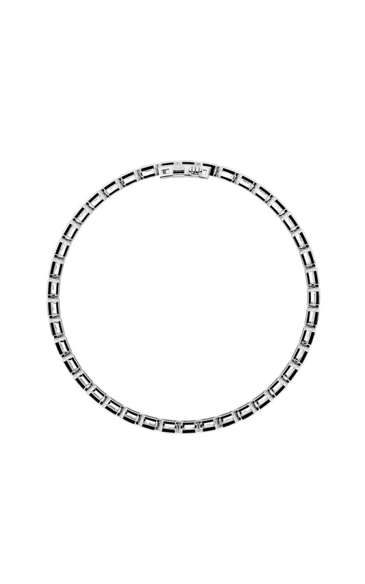 5Cttw Radiant Shaped Lab Grown Diamond (F/VS) EastWest Bezel Set Bracelet in 14K Gold