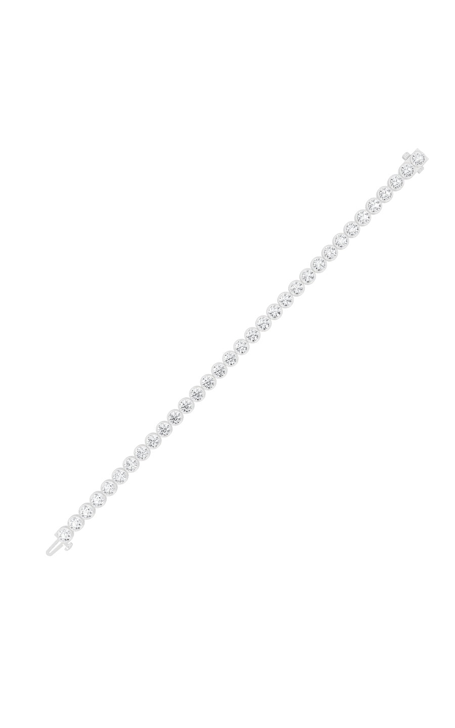 10Cttw Round Shaped Lab Grown Diamond (F/VS) EastWest Bezel Set Bracelet in 14K Gold