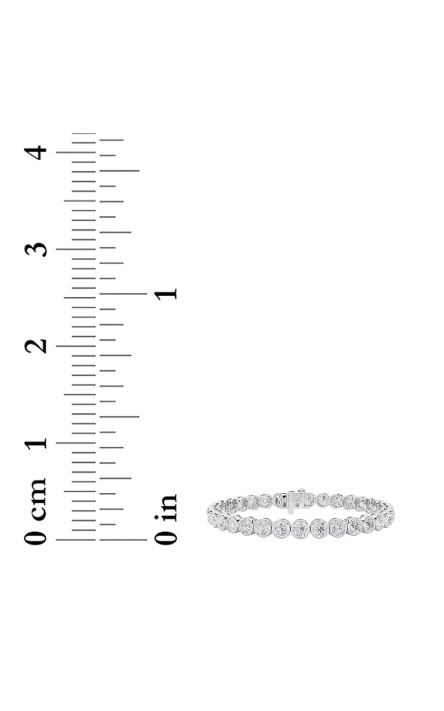 10Cttw Round Shaped Lab Grown Diamond (F/VS) EastWest Bezel Set Bracelet in 14K Gold