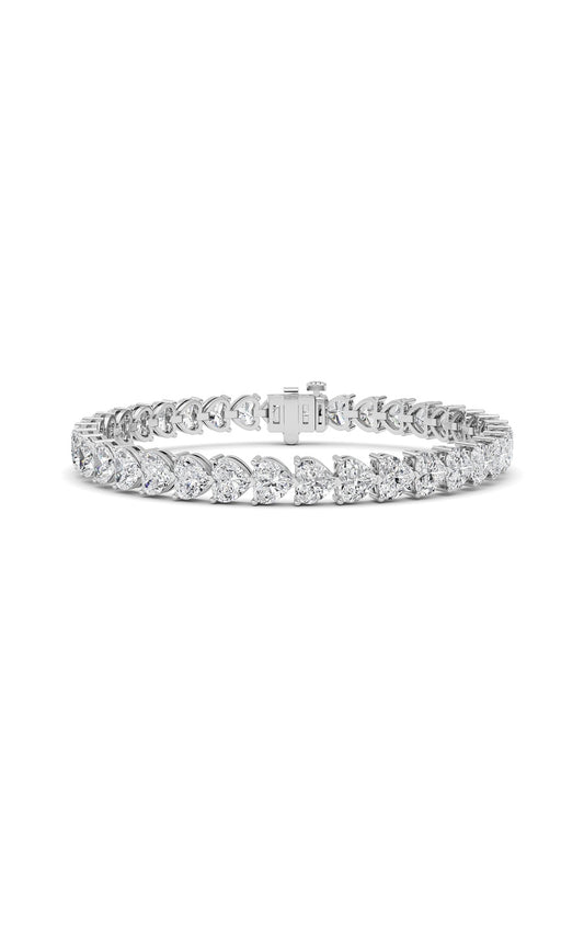 18Cttw Heart Lab Grown Diamond (F/VS ) Bracelet Bracelet in 14K Gold
