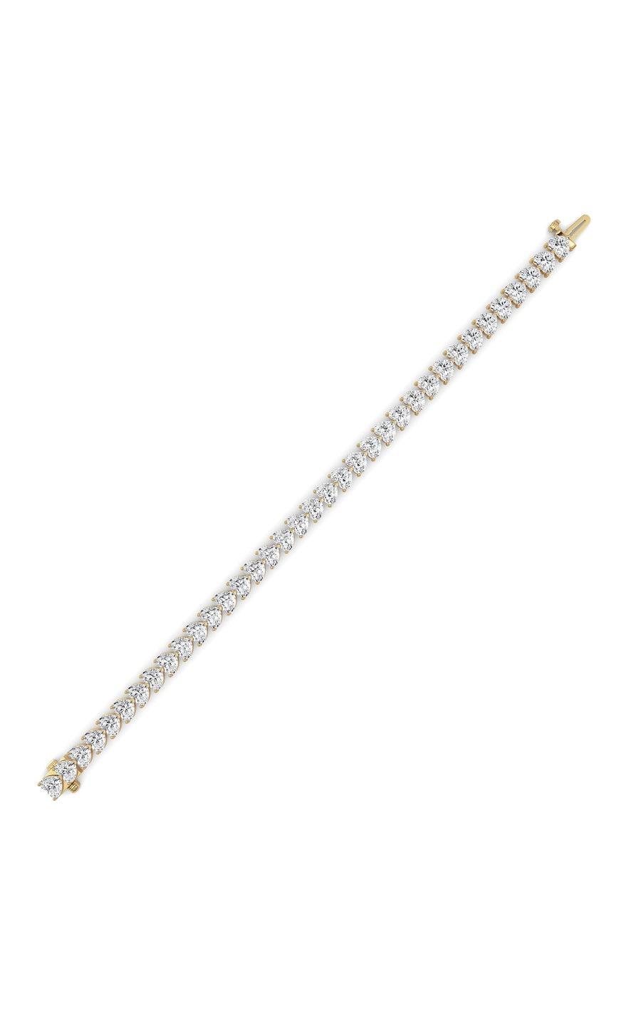 18Cttw Heart Lab Grown Diamond (F/VS ) Bracelet Bracelet in 14K Gold
