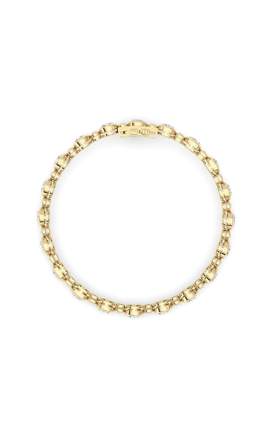 9Cttw Round Lab Grown Diamond (F/VS ) Bezel Set Bracelet in 14K Gold