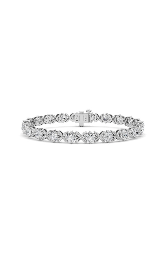 7Cttw Round Lab Grown Diamond (F/VS ) Bracelet in14K Gold