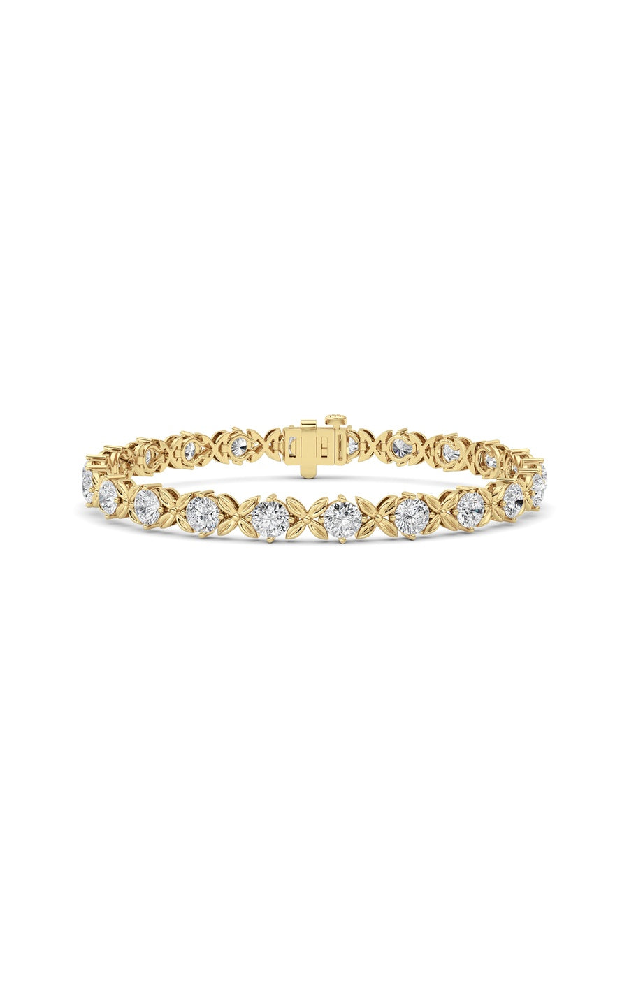 7Cttw Round Lab Grown Diamond (F/VS ) Bracelet in14K Gold