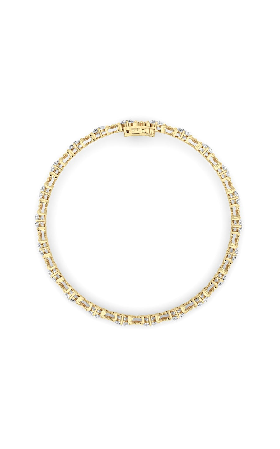 7Cttw Round Lab Grown Diamond (F/VS ) Bracelet in14K Gold