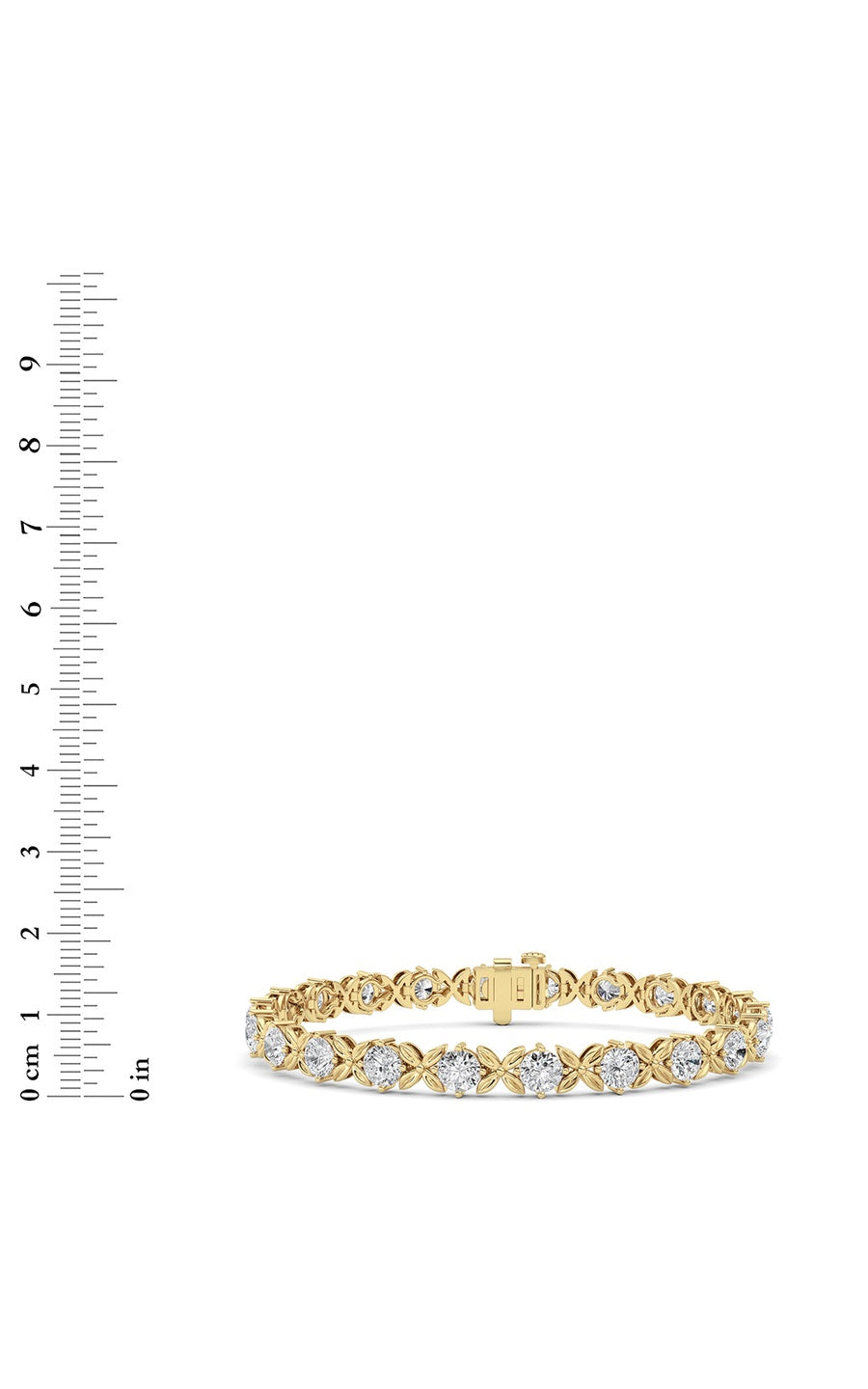 7Cttw Round Lab Grown Diamond (F/VS ) Bracelet in14K Gold