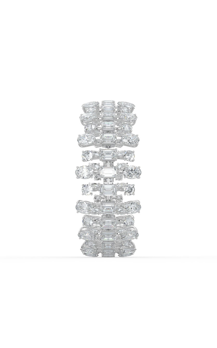 34.5Cttw Mix Shaped Lab Grown Diamond (F/VS) Bracelet in 14K Gold