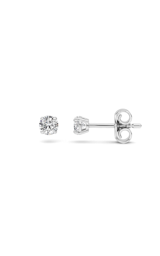 Silver, 14K White Gold Earring KJ00206E.RD-0.5-61F
