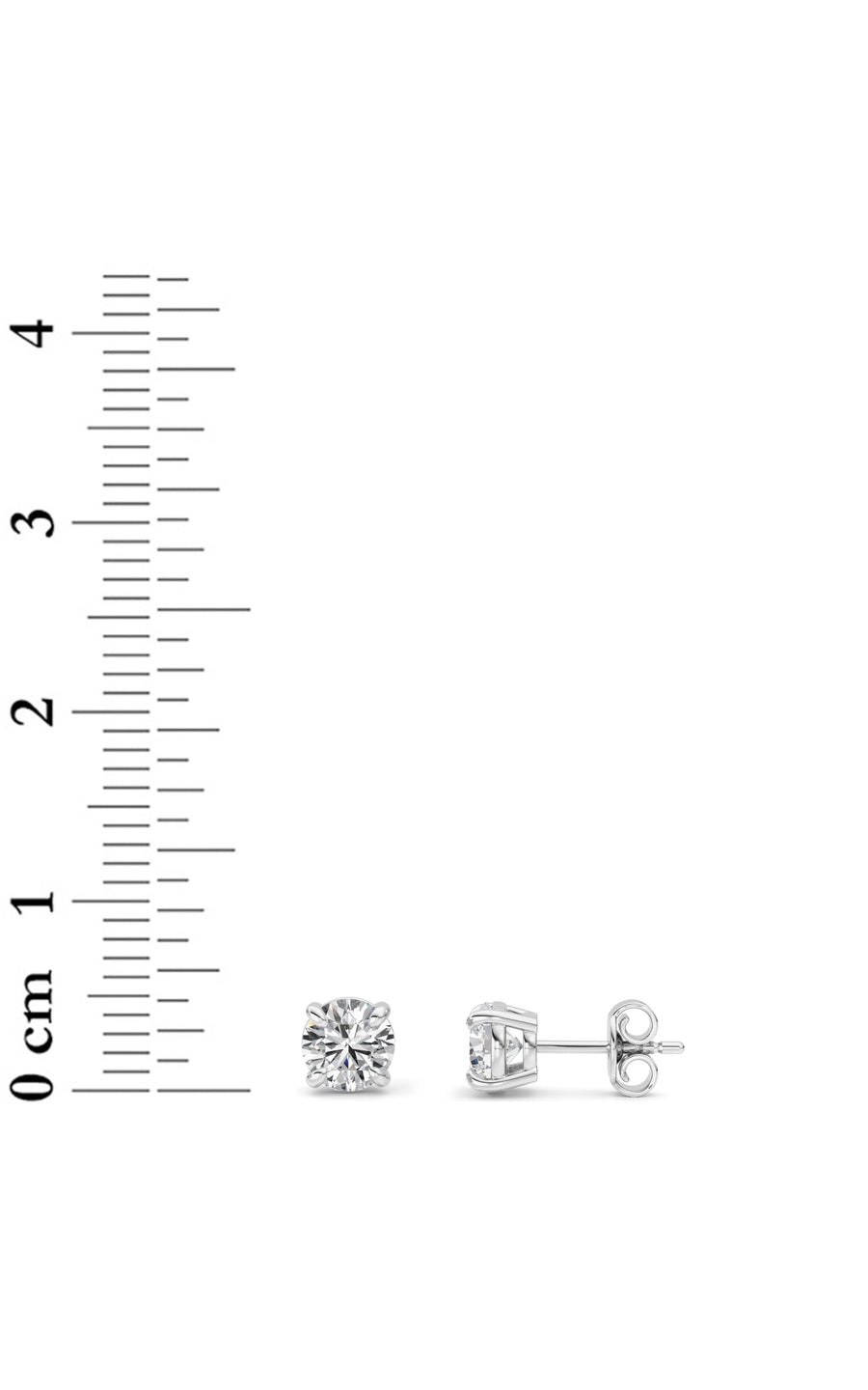 1Cttw Round Shaped Lab Grown Diamond (F/VS) Classic Basket Set Stud Earrings in 14K Gold
