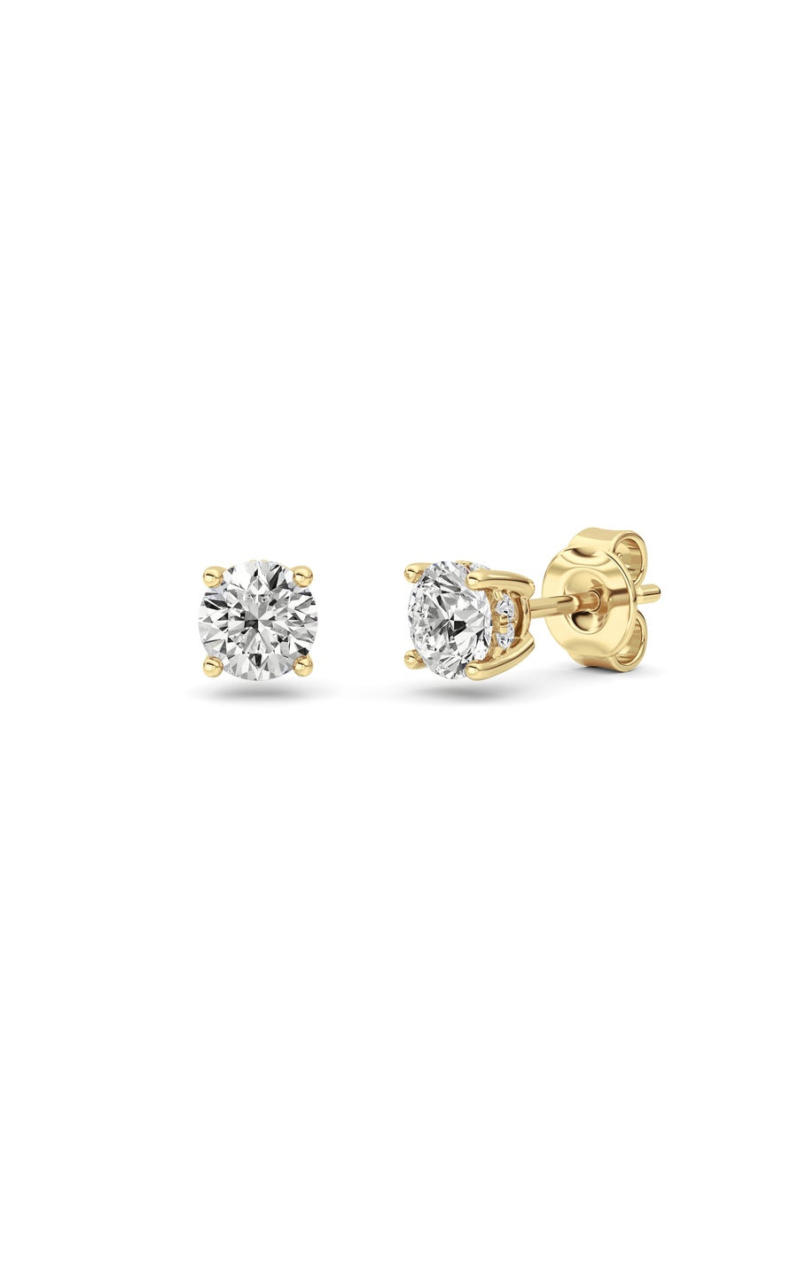 1.5Cttw Round Shaped Lab Grown Diamond (F/VS) Hidden Halo Stud Earrings in 14K Gold
