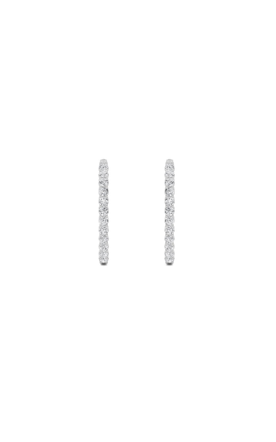5Cttw Round Shaped Lab Grown Diamond (F/VS) InsideOut Hoop Earrings in 14K Gold