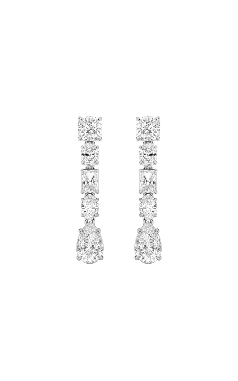 6.5Cttw Pear Shaped Lab Grown Diamond (F/VS) Dangle Earrings in 14K Gold